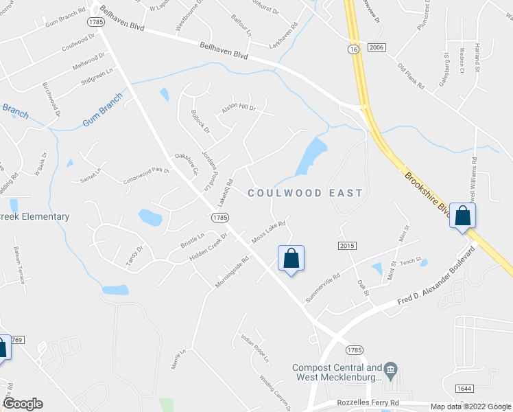 map of restaurants, bars, coffee shops, grocery stores, and more near 6805 Ciera Nichole Court in Charlotte