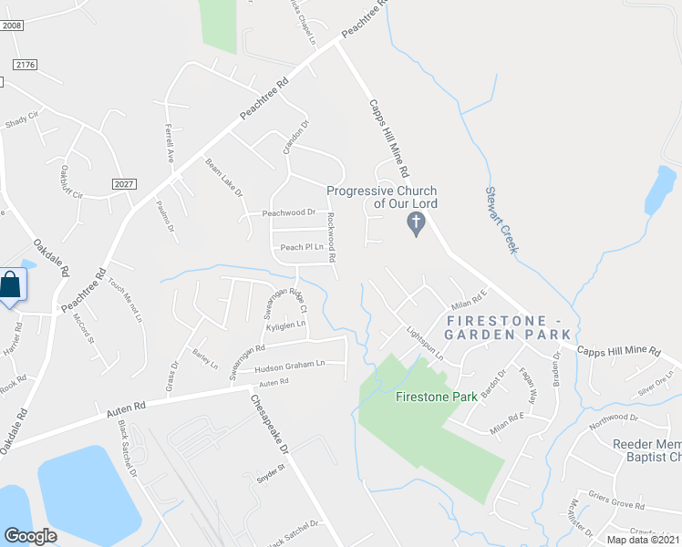 map of restaurants, bars, coffee shops, grocery stores, and more near 4944 Rockwood Road in Charlotte