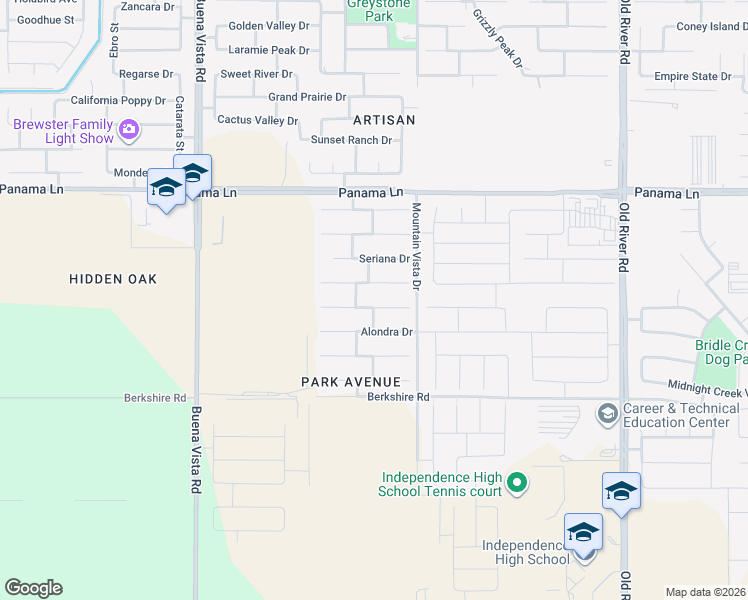 map of restaurants, bars, coffee shops, grocery stores, and more near 10711 Montemar Drive in Bakersfield