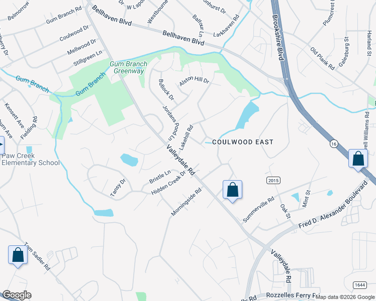 map of restaurants, bars, coffee shops, grocery stores, and more near in Charlotte