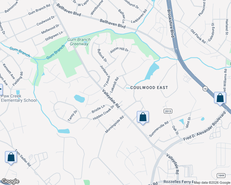 map of restaurants, bars, coffee shops, grocery stores, and more near in Charlotte