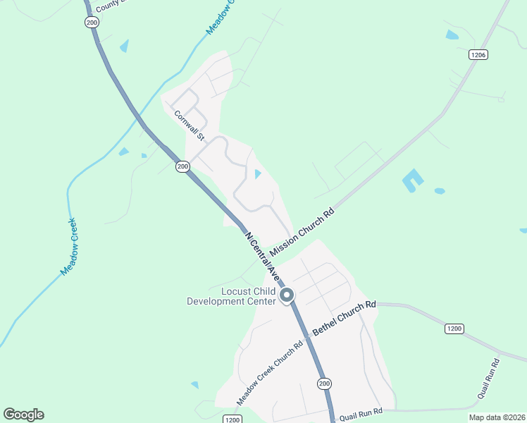 map of restaurants, bars, coffee shops, grocery stores, and more near 283 Whispering Hills Drive in Locust