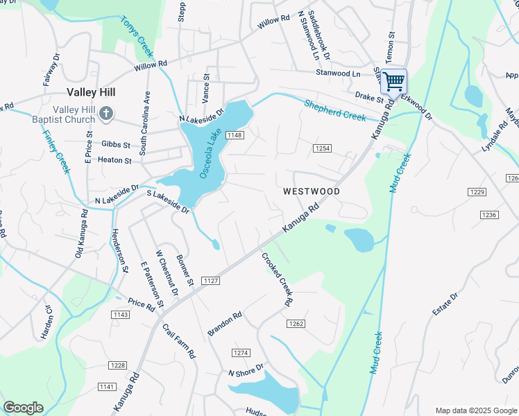 map of restaurants, bars, coffee shops, grocery stores, and more near 70 Texas Street in Hendersonville