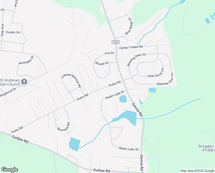 map of restaurants, bars, coffee shops, grocery stores, and more near 113 Robin Lake Drive in Dudley