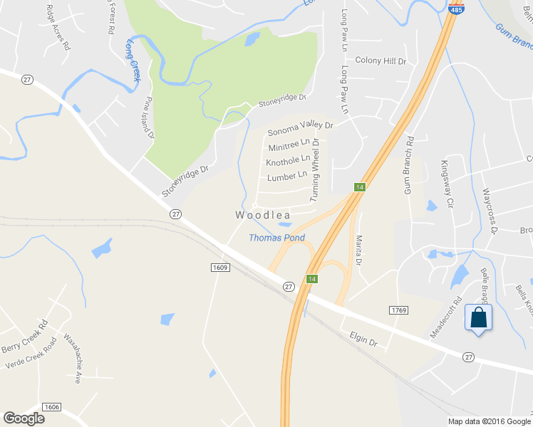 map of restaurants, bars, coffee shops, grocery stores, and more near 2363 Crosscut Drive in Charlotte