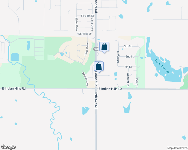 map of restaurants, bars, coffee shops, grocery stores, and more near 4832 Stelens Court in Moore