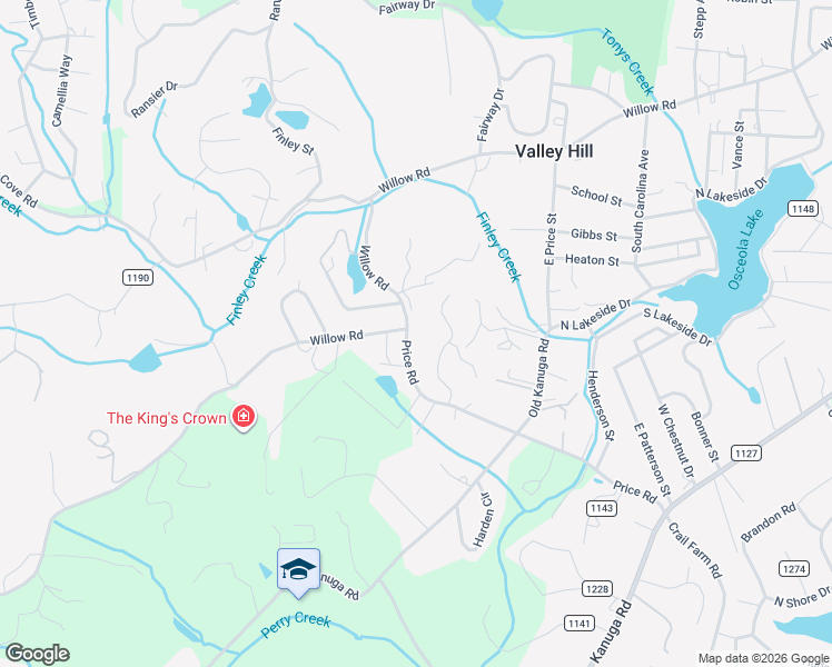 map of restaurants, bars, coffee shops, grocery stores, and more near 776 Price Road in Hendersonville