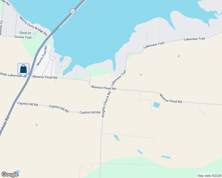 map of restaurants, bars, coffee shops, grocery stores, and more near 4362 Knights Church Road in Decherd