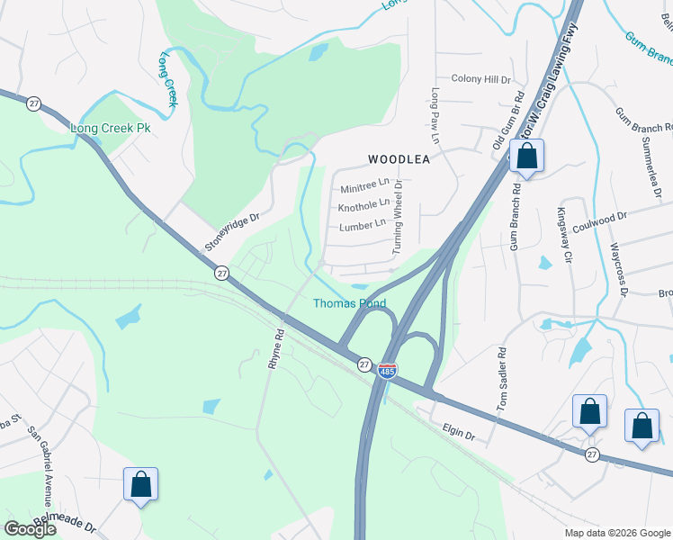 map of restaurants, bars, coffee shops, grocery stores, and more near 943 Old Forester Lane in Charlotte