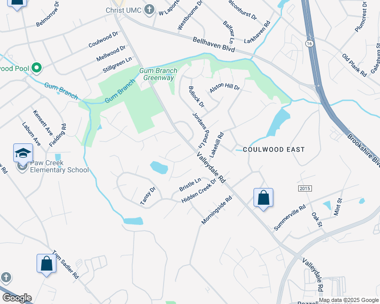 map of restaurants, bars, coffee shops, grocery stores, and more near 915 Jordans Pond Lane in Charlotte