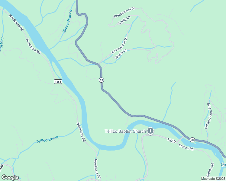 map of restaurants, bars, coffee shops, grocery stores, and more near 12829 Bryson City Road in Bryson City