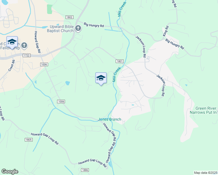 map of restaurants, bars, coffee shops, grocery stores, and more near 215 Old Mill Creek Rd in Flat Rock