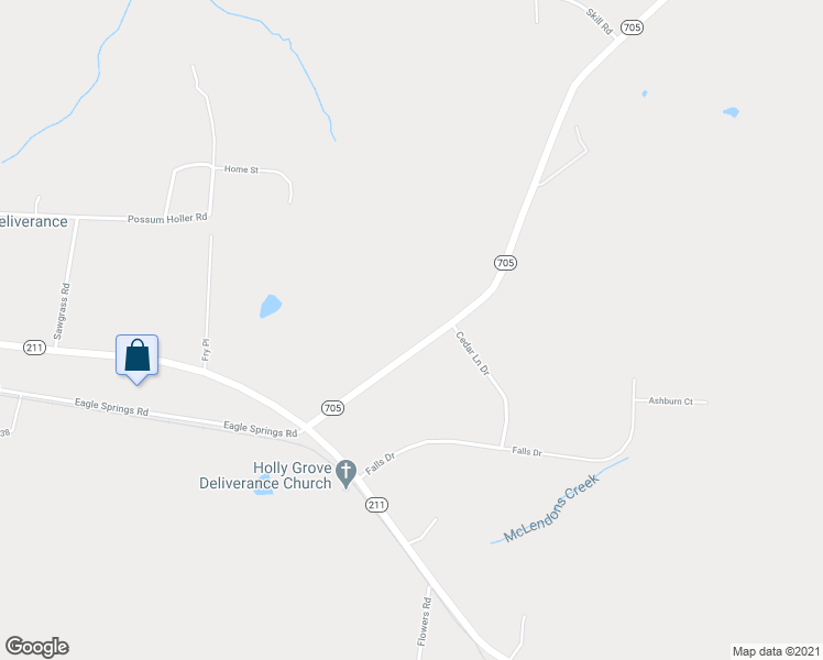 map of restaurants, bars, coffee shops, grocery stores, and more near 11750 Highway 705 in Eagle Springs