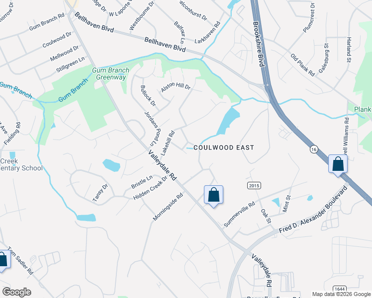map of restaurants, bars, coffee shops, grocery stores, and more near 938 Valley Ridge Road in Charlotte