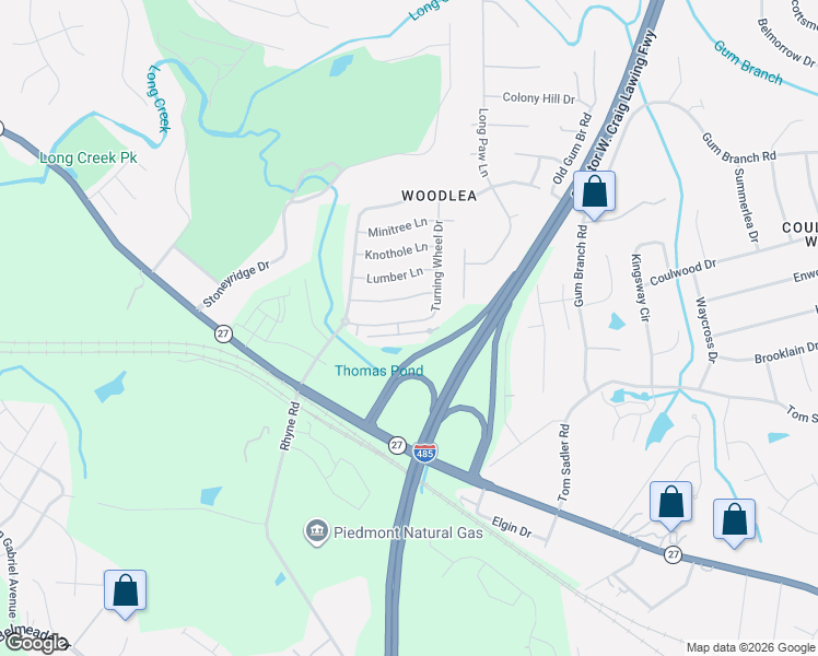 map of restaurants, bars, coffee shops, grocery stores, and more near 849 Old Forester Lane in Charlotte