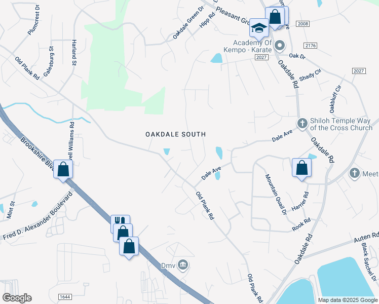 map of restaurants, bars, coffee shops, grocery stores, and more near 6429 Sunman Road in Charlotte