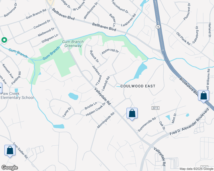 map of restaurants, bars, coffee shops, grocery stores, and more near 842 Lakehill Road in Charlotte