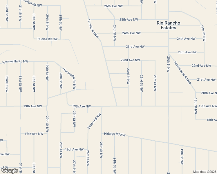 map of restaurants, bars, coffee shops, grocery stores, and more near Torcido Road Northwest in Rio Rancho