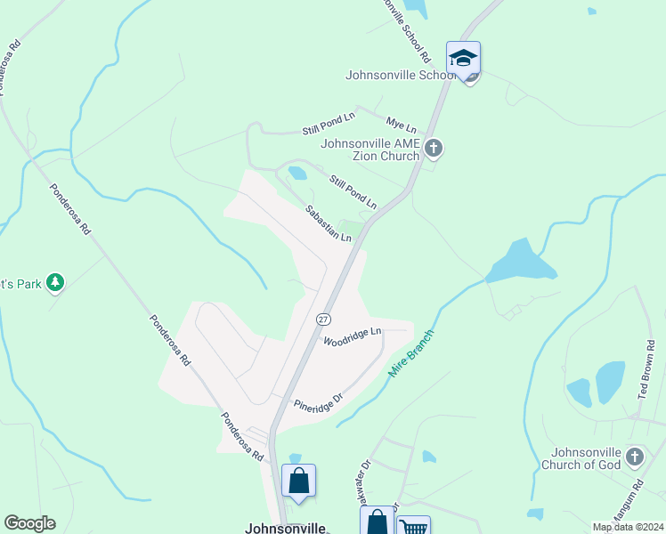 map of restaurants, bars, coffee shops, grocery stores, and more near 10 Sunridge Drive in Cameron