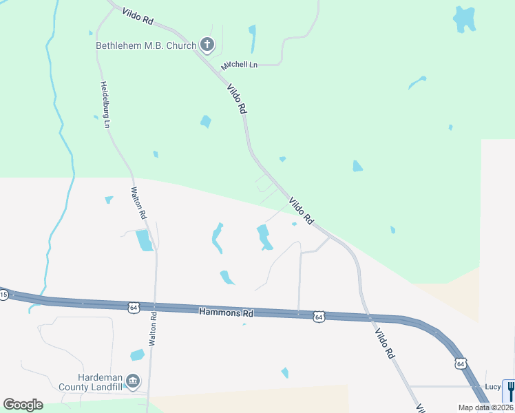 map of restaurants, bars, coffee shops, grocery stores, and more near 1415 Vildo Road in Bolivar