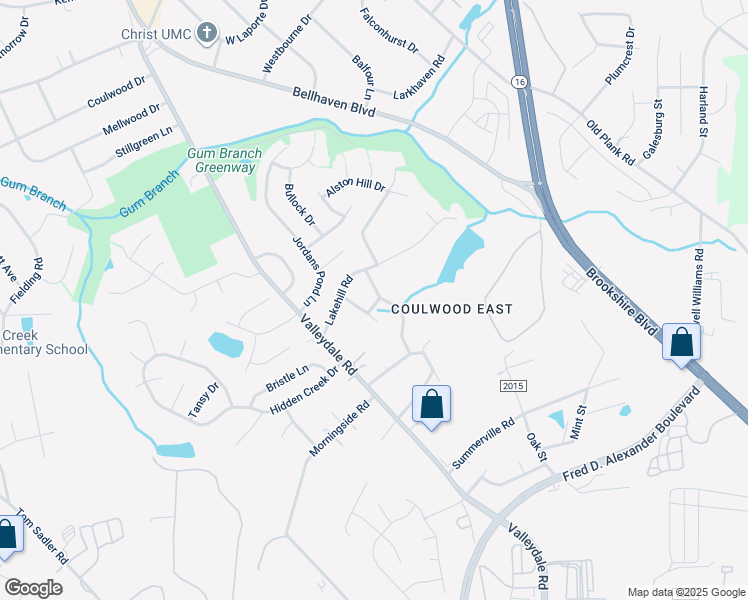map of restaurants, bars, coffee shops, grocery stores, and more near 938 Valley Ridge Road in Charlotte