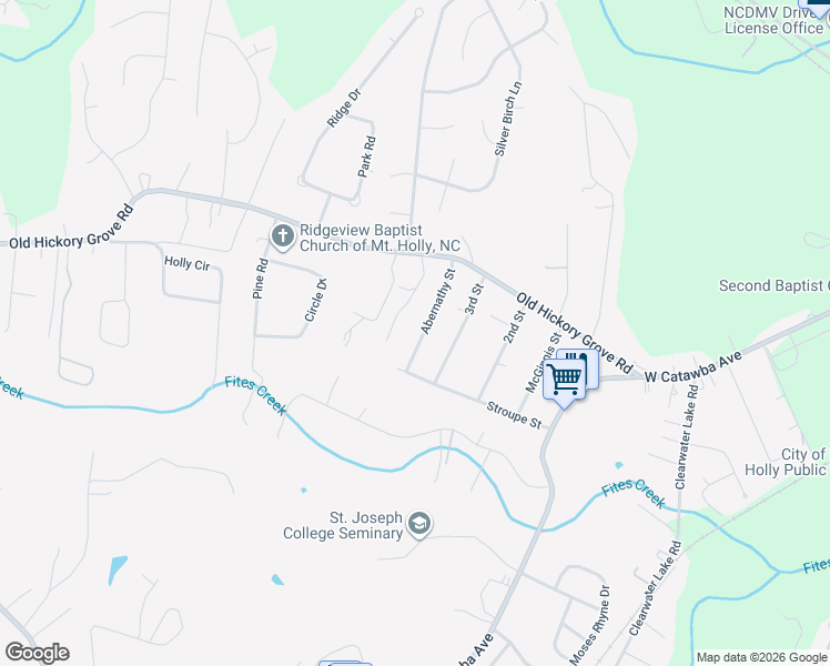 map of restaurants, bars, coffee shops, grocery stores, and more near 111 Abernathy Street in Mount Holly