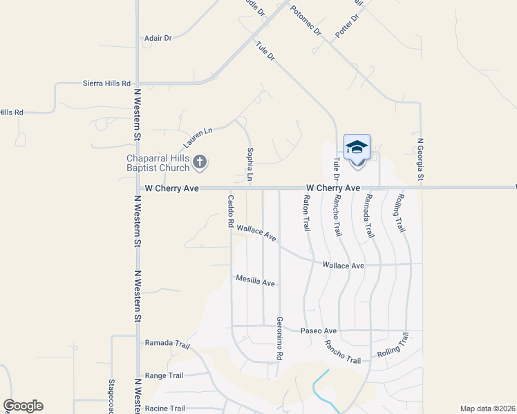 map of restaurants, bars, coffee shops, grocery stores, and more near 102 Appaloosa Road in Amarillo
