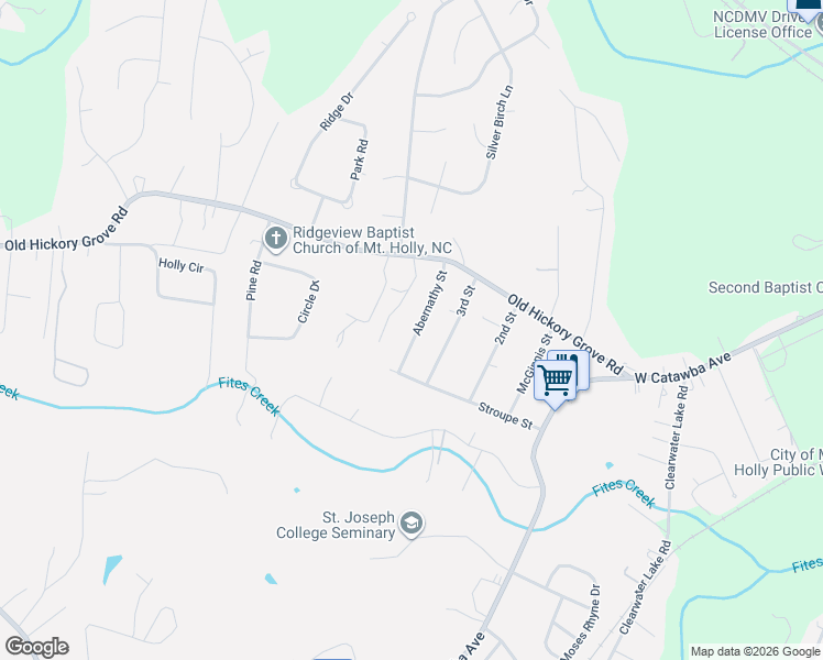 map of restaurants, bars, coffee shops, grocery stores, and more near 111 Abernathy Street in Mount Holly
