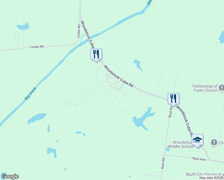 map of restaurants, bars, coffee shops, grocery stores, and more near 6154 Woodstock Hills Dr in Millington