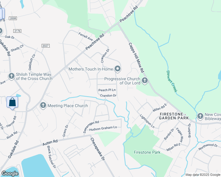 map of restaurants, bars, coffee shops, grocery stores, and more near 5302 Peach Place Lane in Charlotte