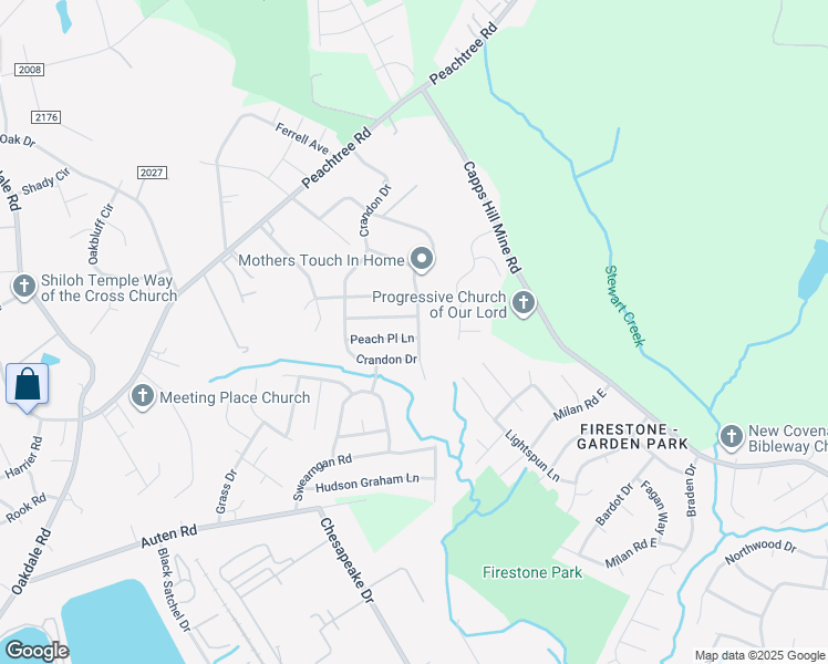 map of restaurants, bars, coffee shops, grocery stores, and more near 5302 Peach Place Lane in Charlotte