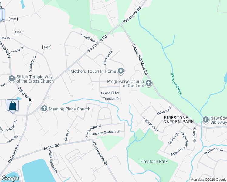 map of restaurants, bars, coffee shops, grocery stores, and more near 5302 Peach Place Lane in Charlotte