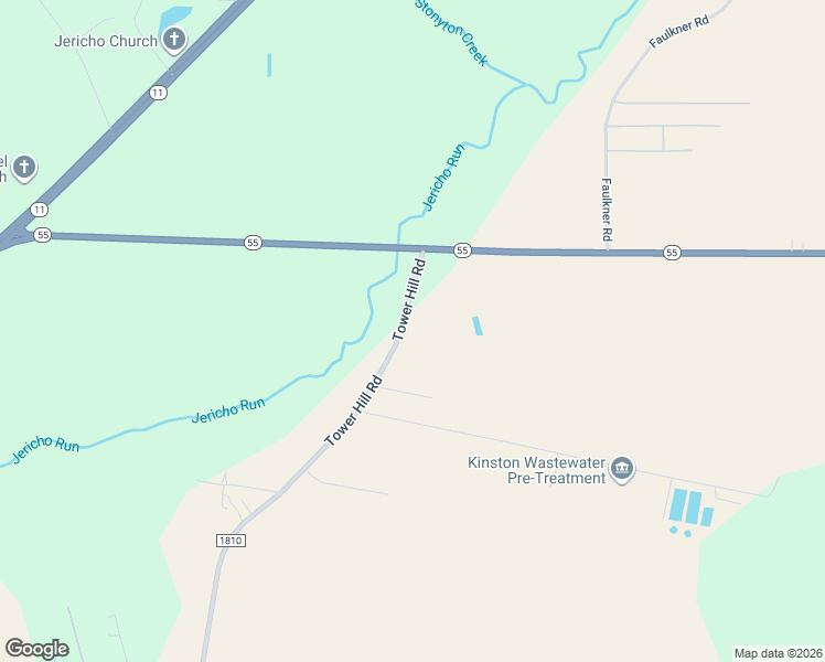 map of restaurants, bars, coffee shops, grocery stores, and more near 3855 Tower Hill Road in Kinston