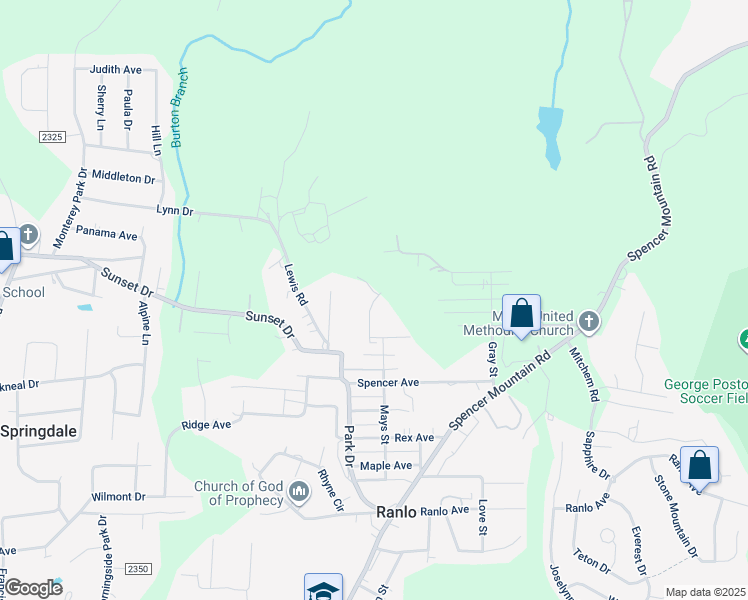 map of restaurants, bars, coffee shops, grocery stores, and more near 111 Duff Street in Gastonia