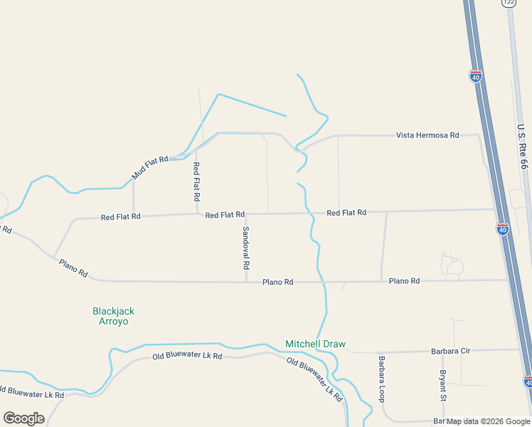 map of restaurants, bars, coffee shops, grocery stores, and more near Red Flat Road in Cibola County