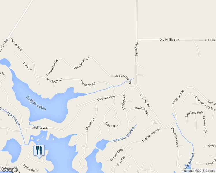 map of restaurants, bars, coffee shops, grocery stores, and more near 864 Vic Keith Road in Sanford