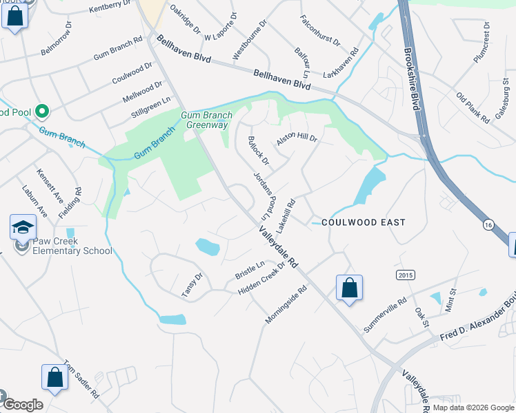 map of restaurants, bars, coffee shops, grocery stores, and more near 1019 Jordans Pond Lane in Charlotte