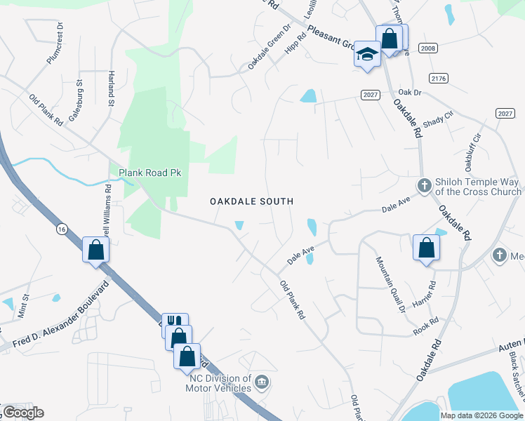 map of restaurants, bars, coffee shops, grocery stores, and more near 1516 Tirano Court in Charlotte