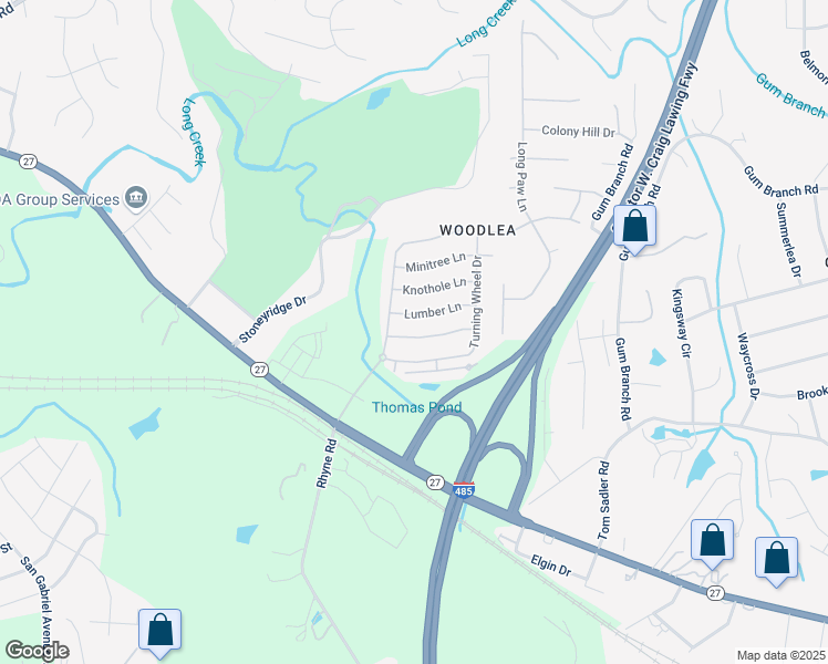 map of restaurants, bars, coffee shops, grocery stores, and more near 920 Old Forester Lane in Charlotte