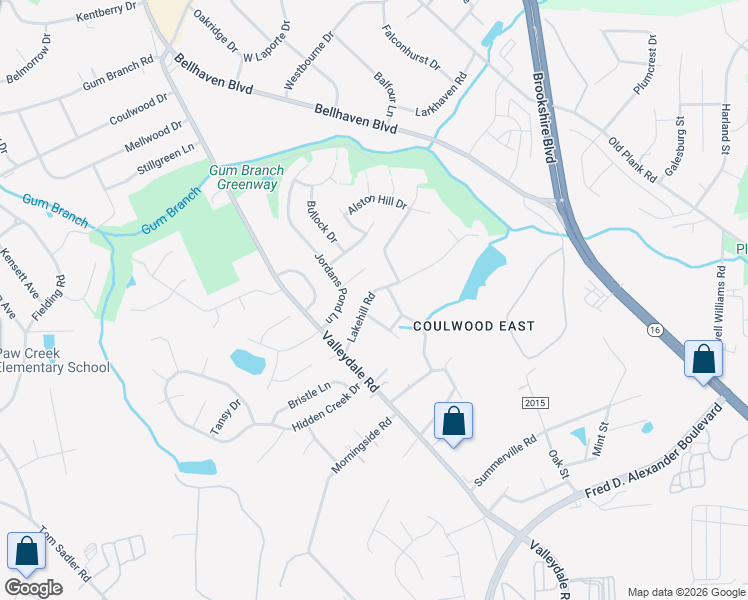 map of restaurants, bars, coffee shops, grocery stores, and more near 6852 Ciera Nichole Court in Charlotte