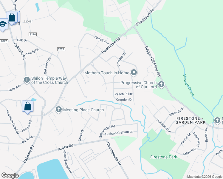 map of restaurants, bars, coffee shops, grocery stores, and more near 1429 Crandon Drive in Charlotte