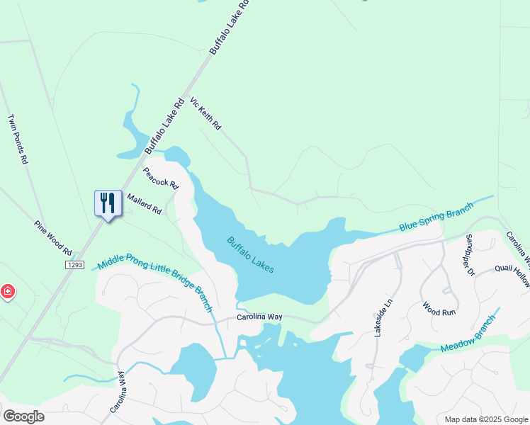 map of restaurants, bars, coffee shops, grocery stores, and more near 65 Sparrow Circle in Sanford