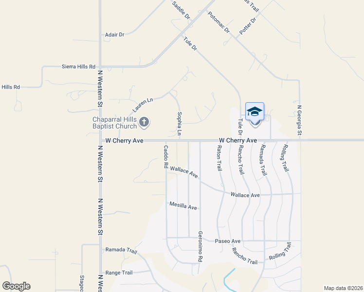 map of restaurants, bars, coffee shops, grocery stores, and more near 102 Appaloosa Road in Amarillo
