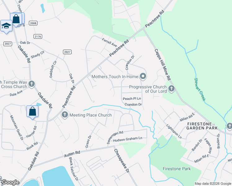 map of restaurants, bars, coffee shops, grocery stores, and more near 1429 Crandon Drive in Charlotte
