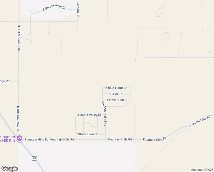 map of restaurants, bars, coffee shops, grocery stores, and more near 5652 Sun Mountain Blvd in Kingman