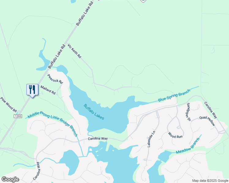 map of restaurants, bars, coffee shops, grocery stores, and more near 471 Vic Keith Road in Sanford