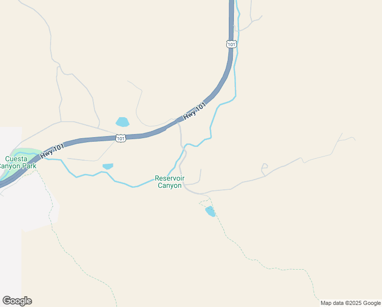 map of restaurants, bars, coffee shops, grocery stores, and more near 2786 Reservoir Canyon Road in San Luis Obispo