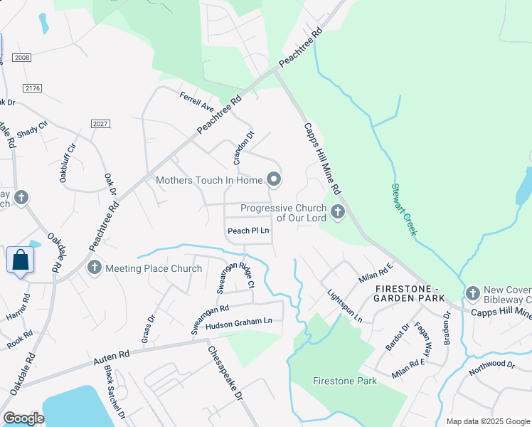map of restaurants, bars, coffee shops, grocery stores, and more near 1310 Peach Park Lane in Charlotte