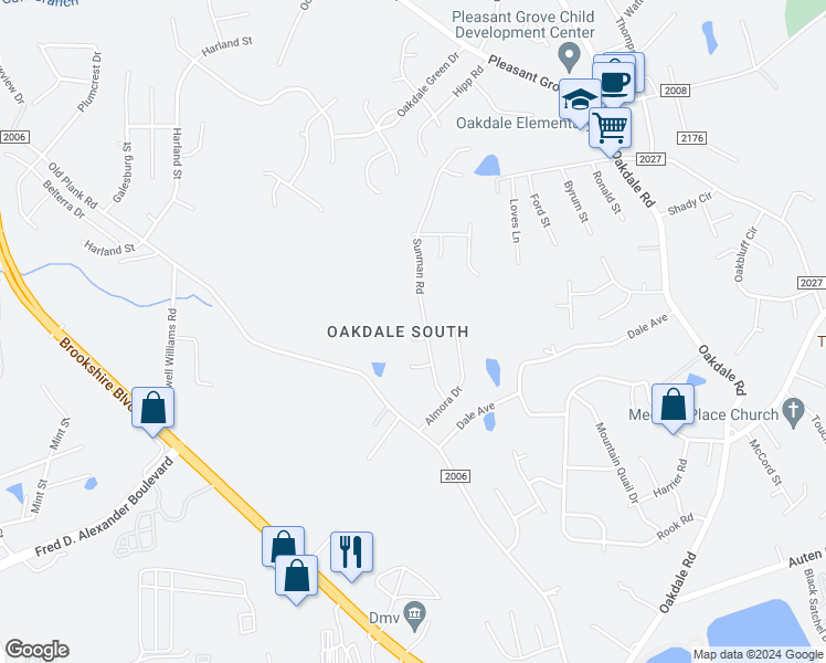 map of restaurants, bars, coffee shops, grocery stores, and more near 1513 Tirano Court in Charlotte