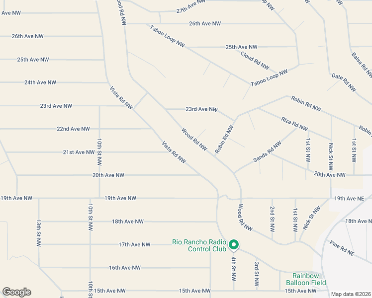 map of restaurants, bars, coffee shops, grocery stores, and more near 2615 Chessman Drive Northeast in Rio Rancho